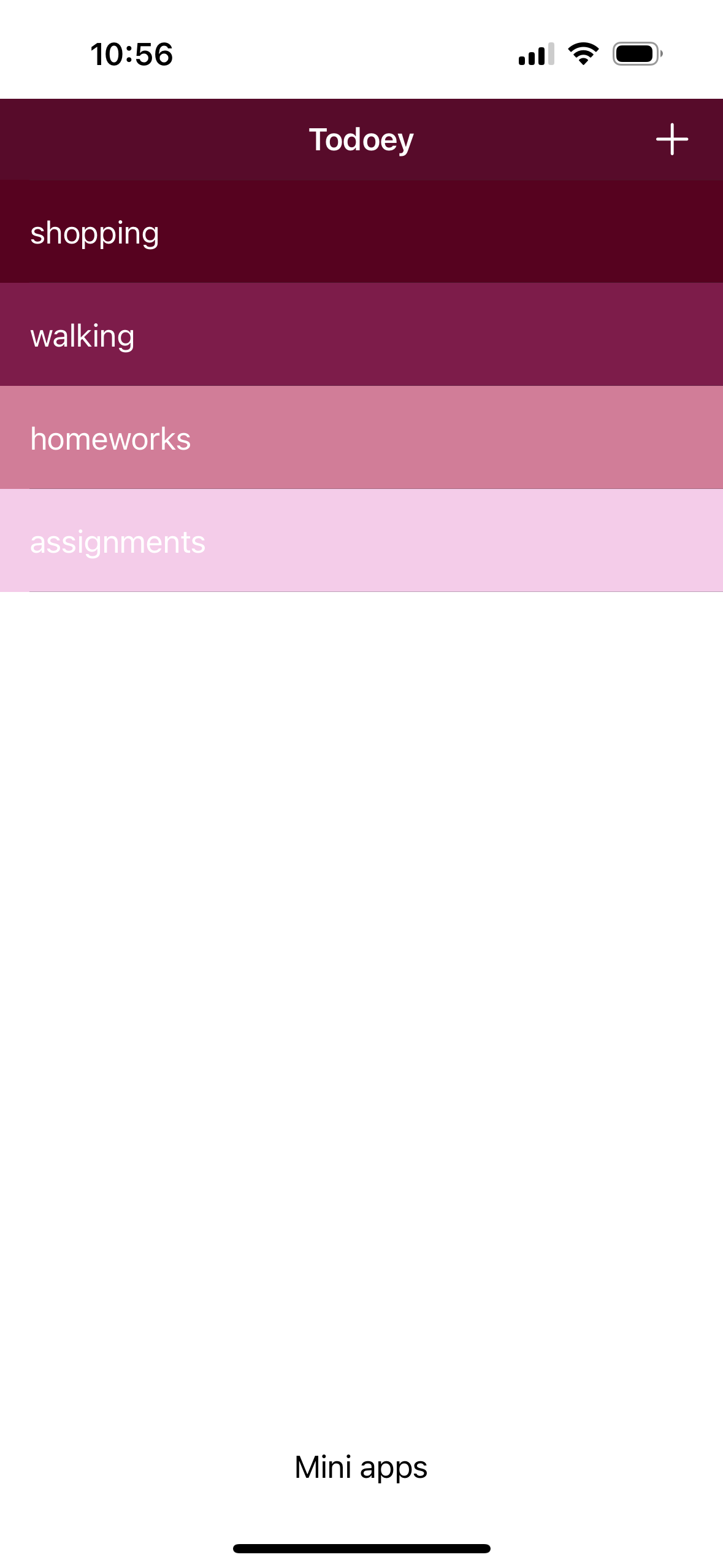 Todoey Home Screen