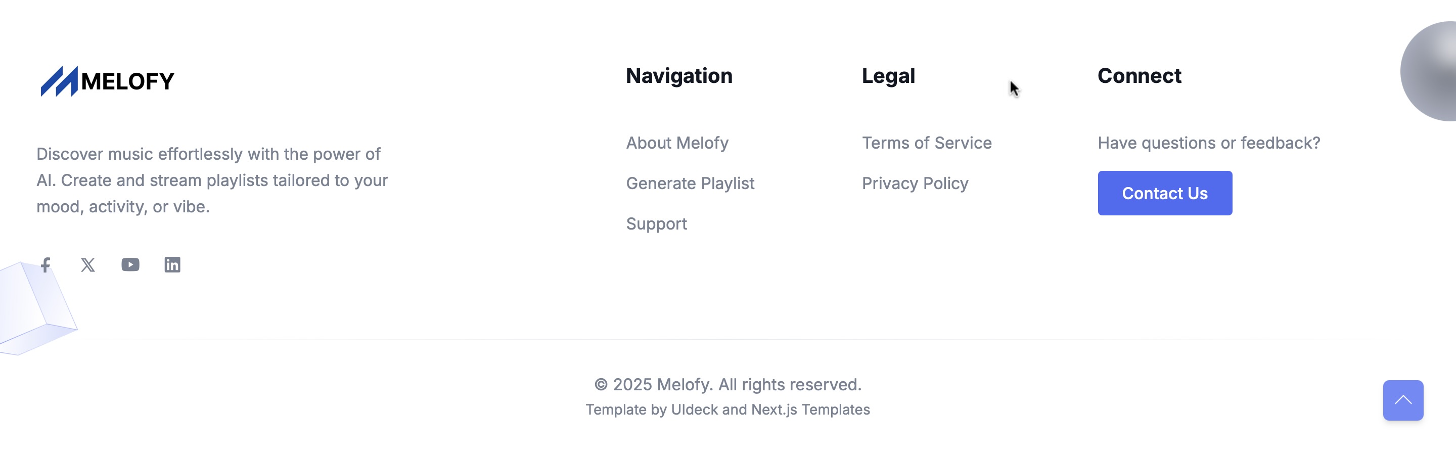 Melofy Footer