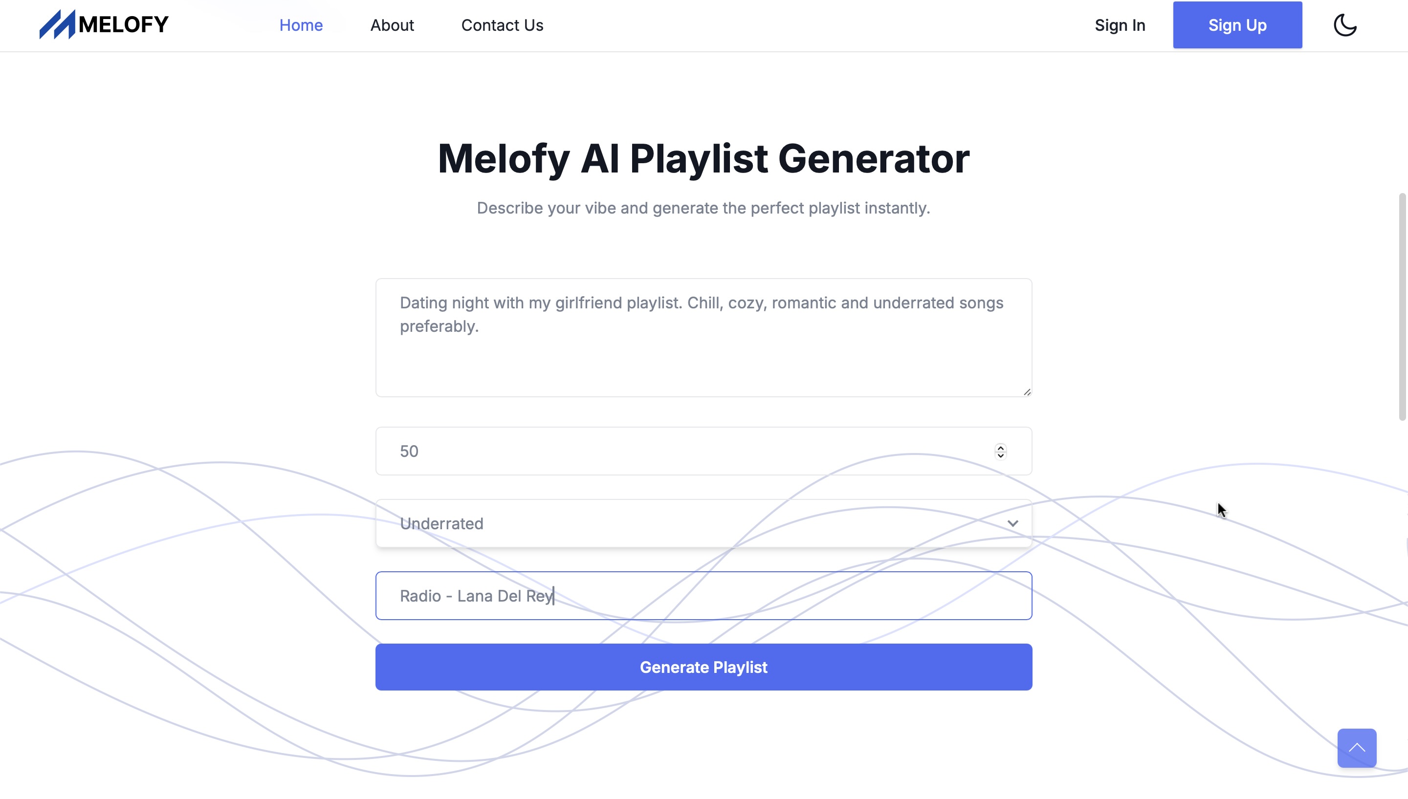 Melofy Prompt Input Details