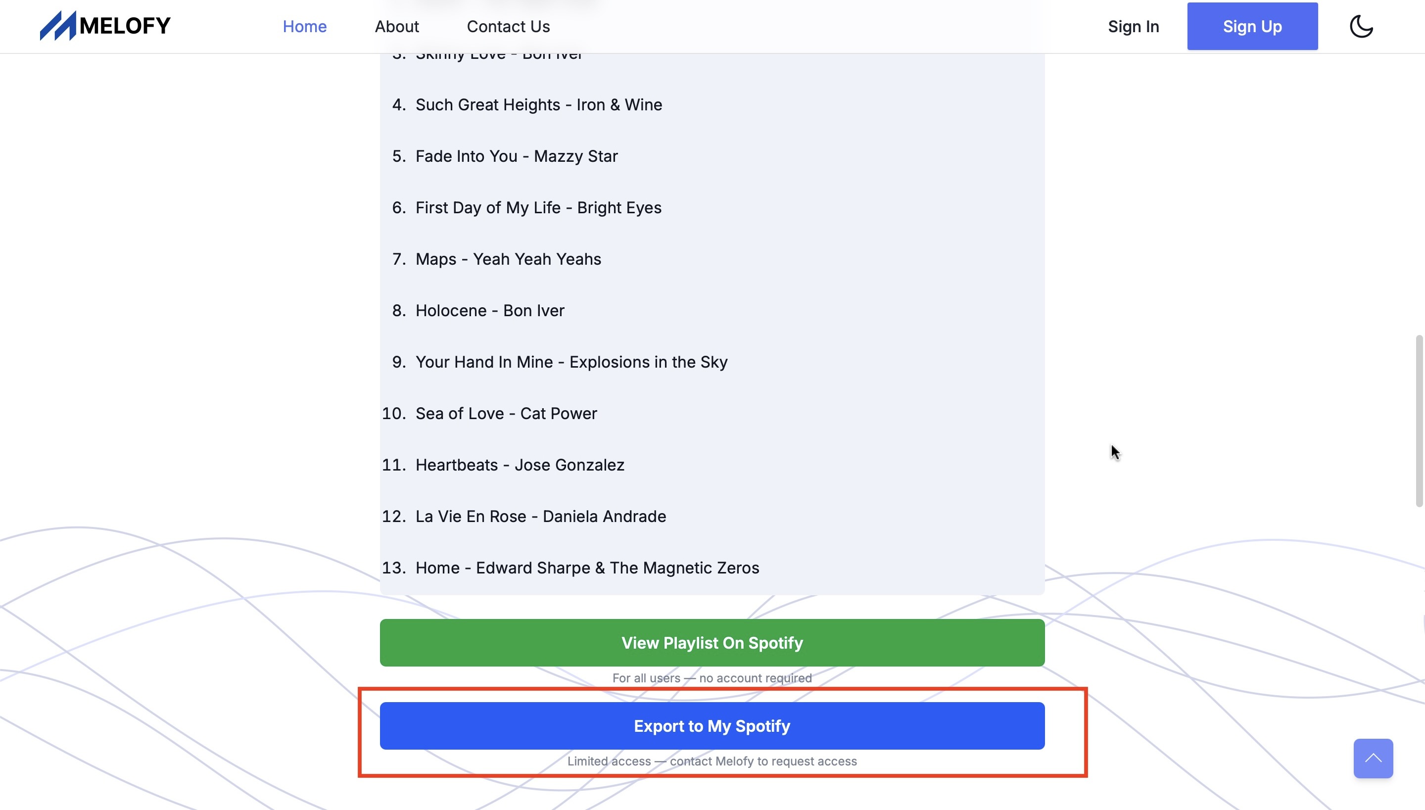 View on Public Playlist