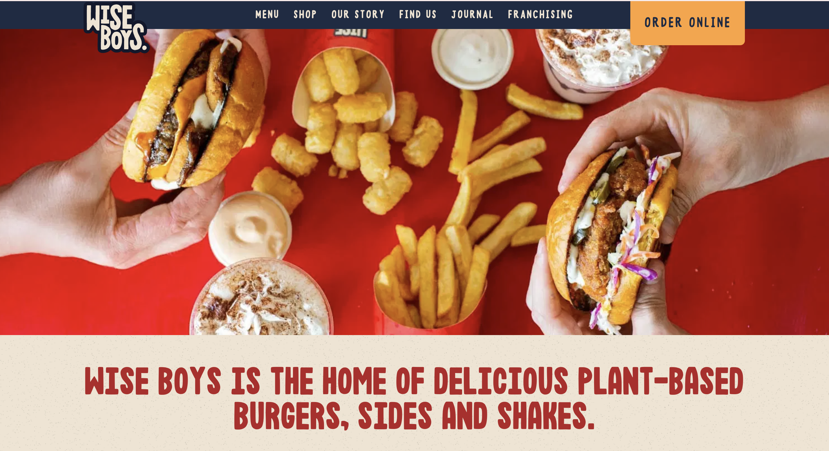 Wise Boys website page