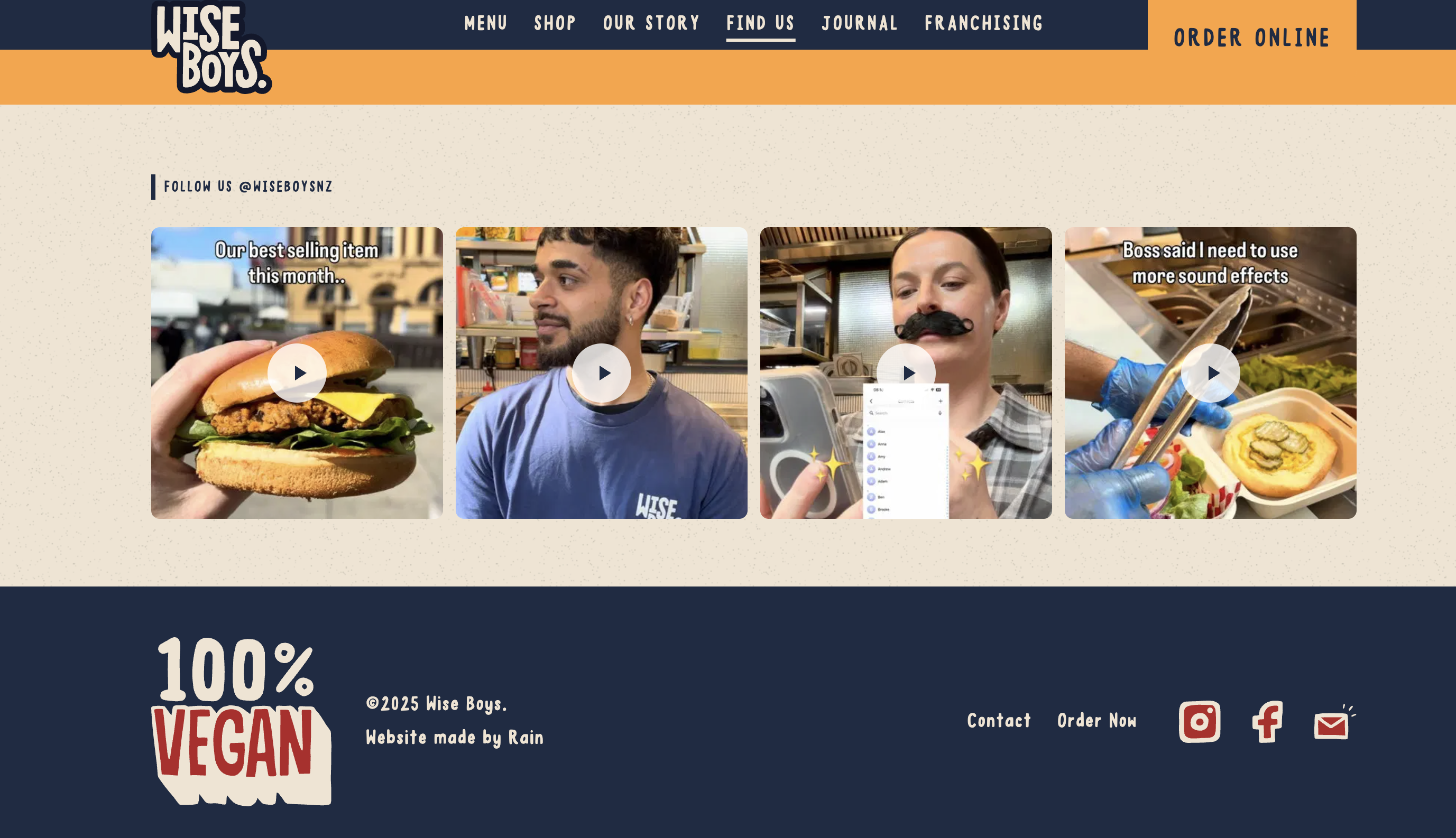 Wise Boys website page